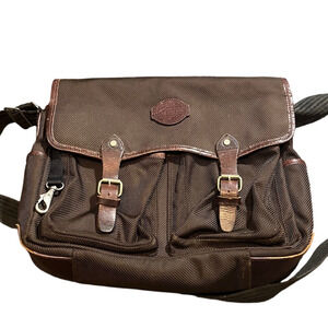 C.C. Filson Passage Saddlebag Briefcase Messenger Large Ripstop Laptop Leather